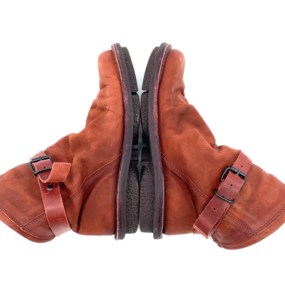 Trippen Bomb Orange Brown Leather Ankle Boots - Picture 5 of 13